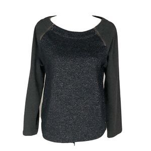 LOFT Ann TayLor‎  Women's Black With Metallic Decoration Size S Pullover